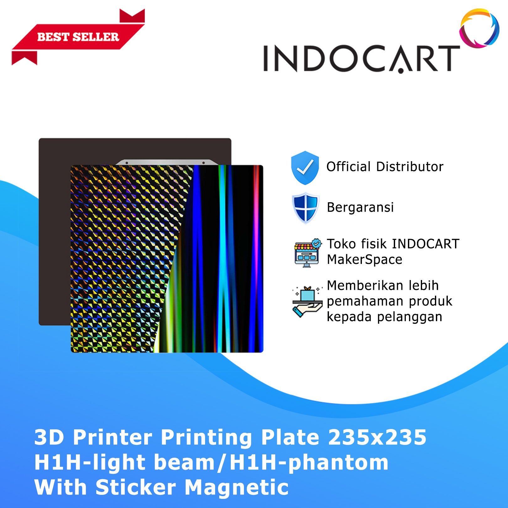 3D Printer Parts Printing Plate Kit Dual Side Variation Size 235x235mm