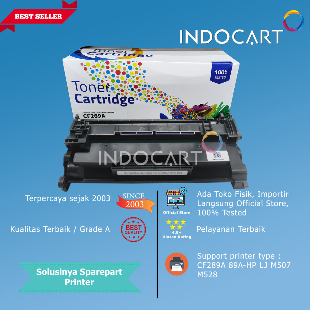 Toner Cartridge Compatible CF289A 89A-Printer HP M507 MFP M528-Tanpa Chip