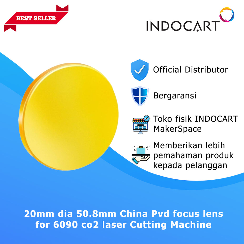 Laser Engraver/Cutter Parts Focus Lens 20mm Focal Length 50.8mm for 6090 Co2