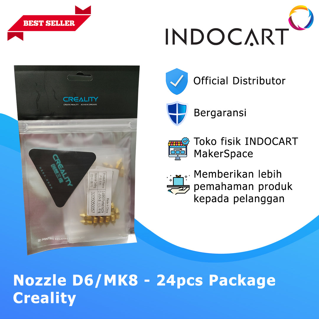3D Printer Parts Creality OEM Brass Nozzle D6 Package 24Pcs