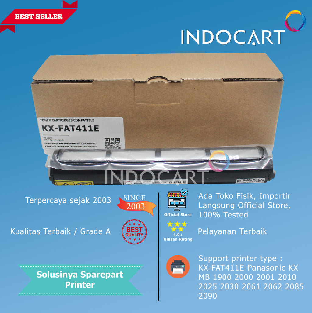 Toner Cartridge Compatible KX-FAT411E-Panasonic KX MB 1900 2000 2001 2010 2025 2030 2061 2062 2085 2090