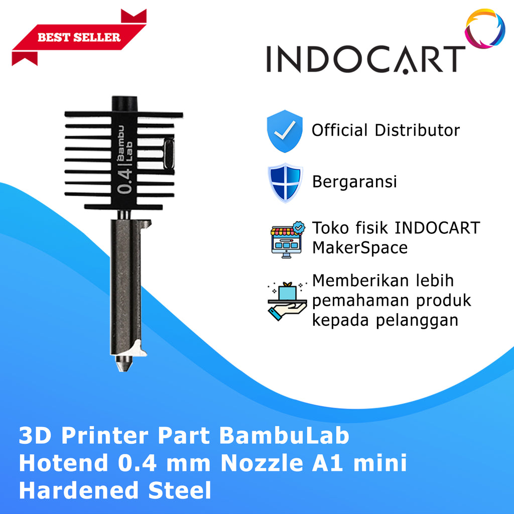 3D Printer Parts BambuLab Hotend Hardened Steel Nozzle 0.4mm BambuLab A1 Series