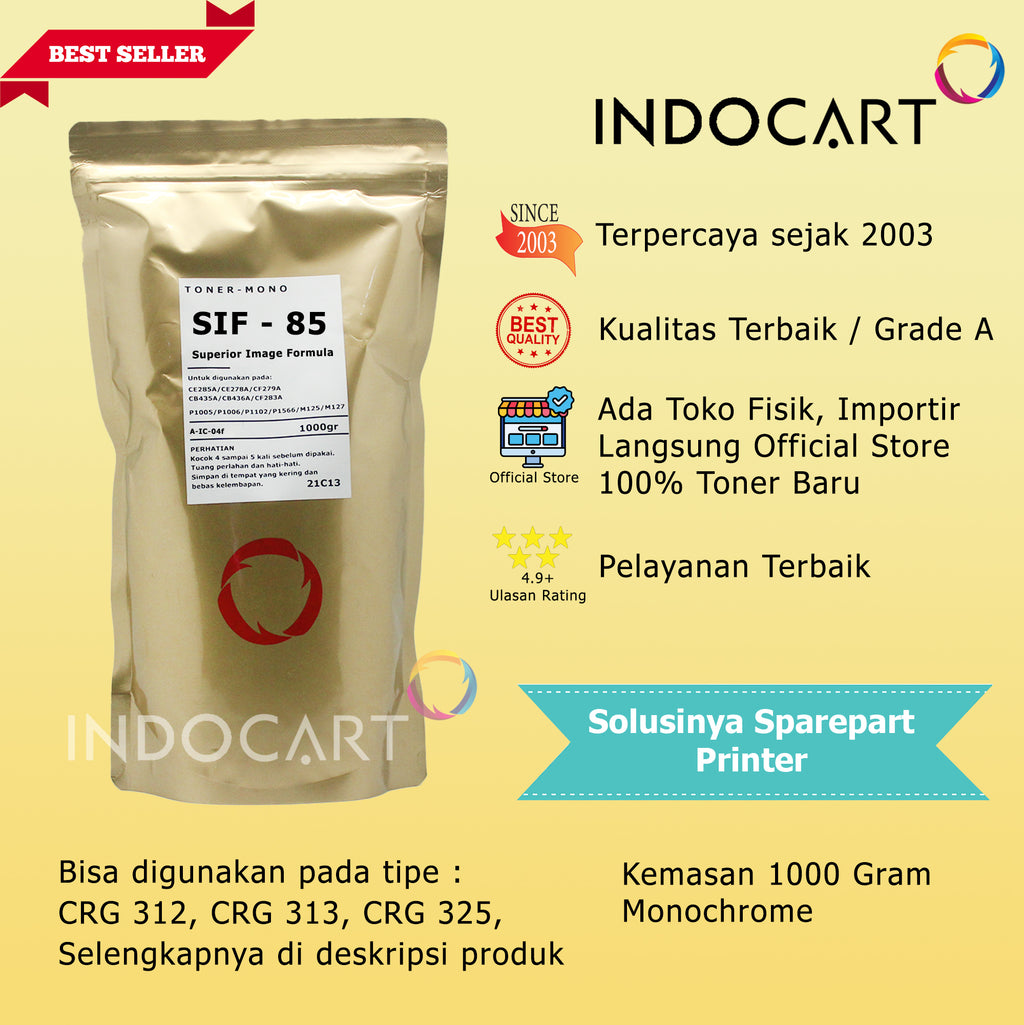 Serbuk Toner SIF-85 CRG 328 CRG 337-Canon iC MF 4410 4420 4412 4450 211 212 215 216 221-1Kg