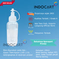 Botol Bulat 100ml Bening (PET) Plus Tutup Corong Kerucut-Epson 664 673 Canon GI790-10 Set