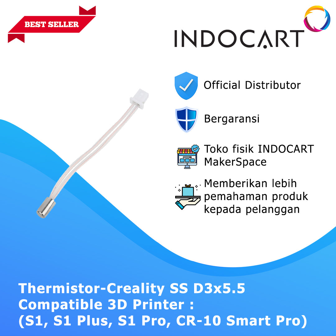 3D Printer Parts Creality OEM Thermistor Crealtiy SS D3X5.5 Creality Ender 3S1/3S1Plus/3S1Pro/CR 10 Smart Pro