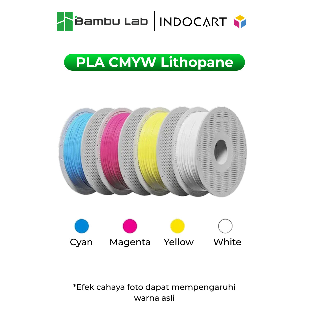 3D Printer Filament BambuLab PLA CMYW Lithophane Bundle
