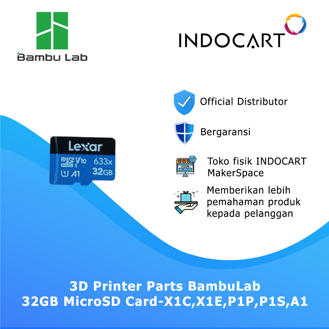 3D Printer Parts BambuLab 32GB MicroSD Card BambuLab X1C,X1E,P1P,P1S,A1