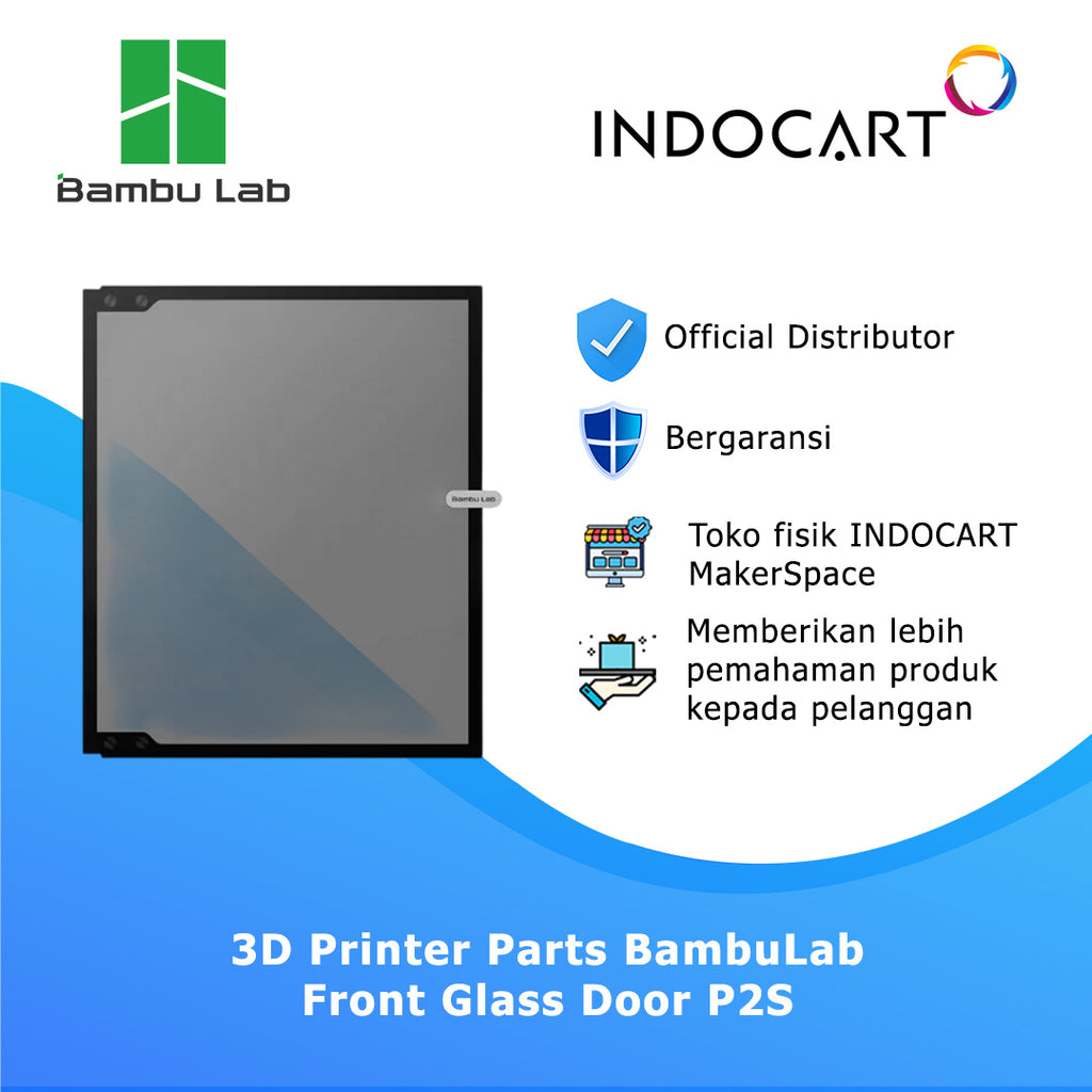 3D Printer Parts BambuLab Front Glass Door BambuLab P2S