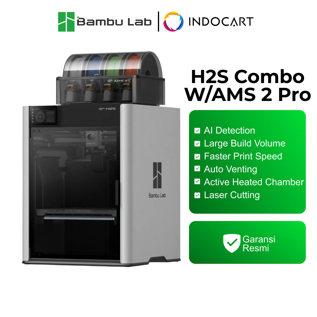 3D Printer BambuLab H2S Combo Large Volume Multi Color Printing with Laser Cutting Engraver Function