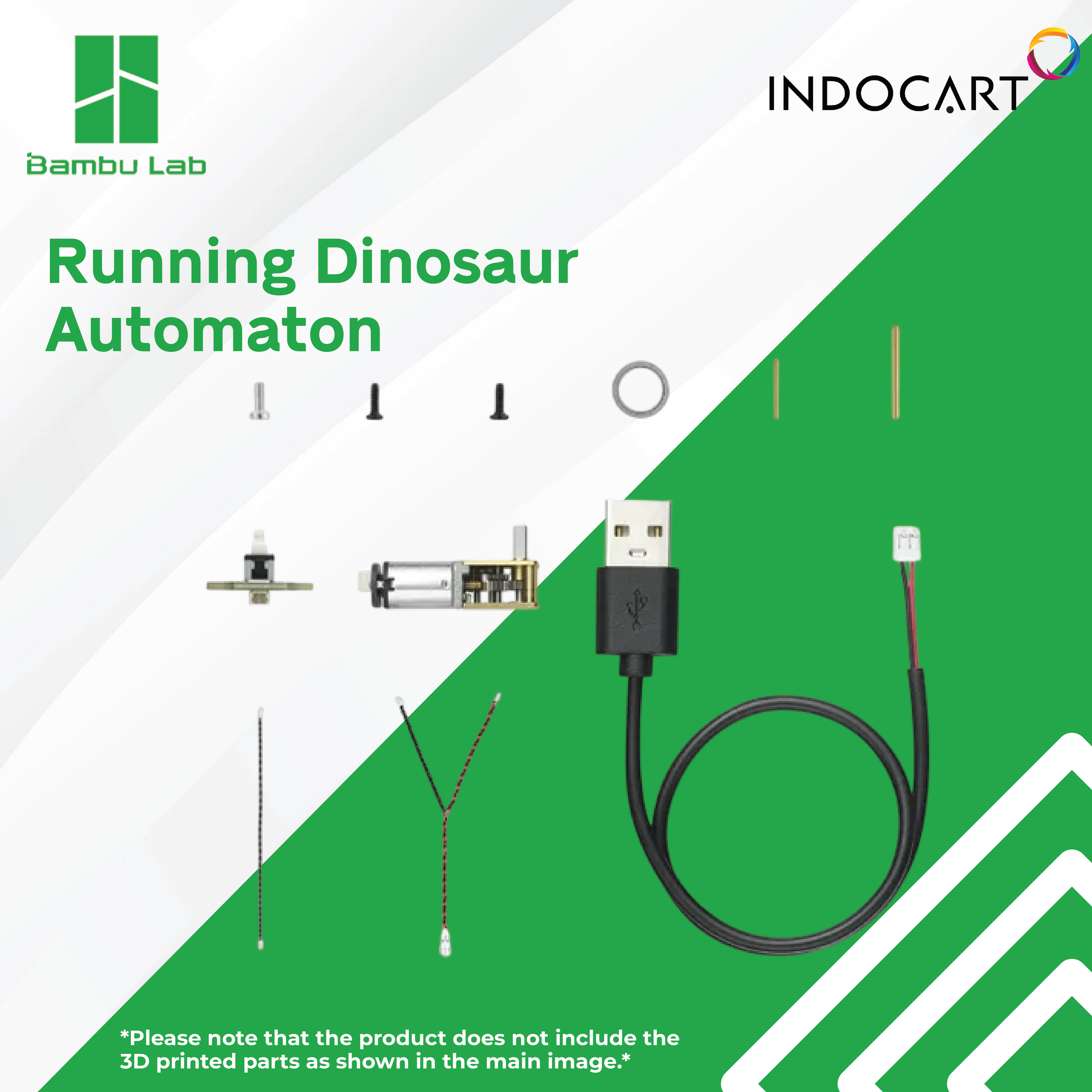 3D Maker's Supply Parts BambuLab Running Dinosaur Automaton Component Kit