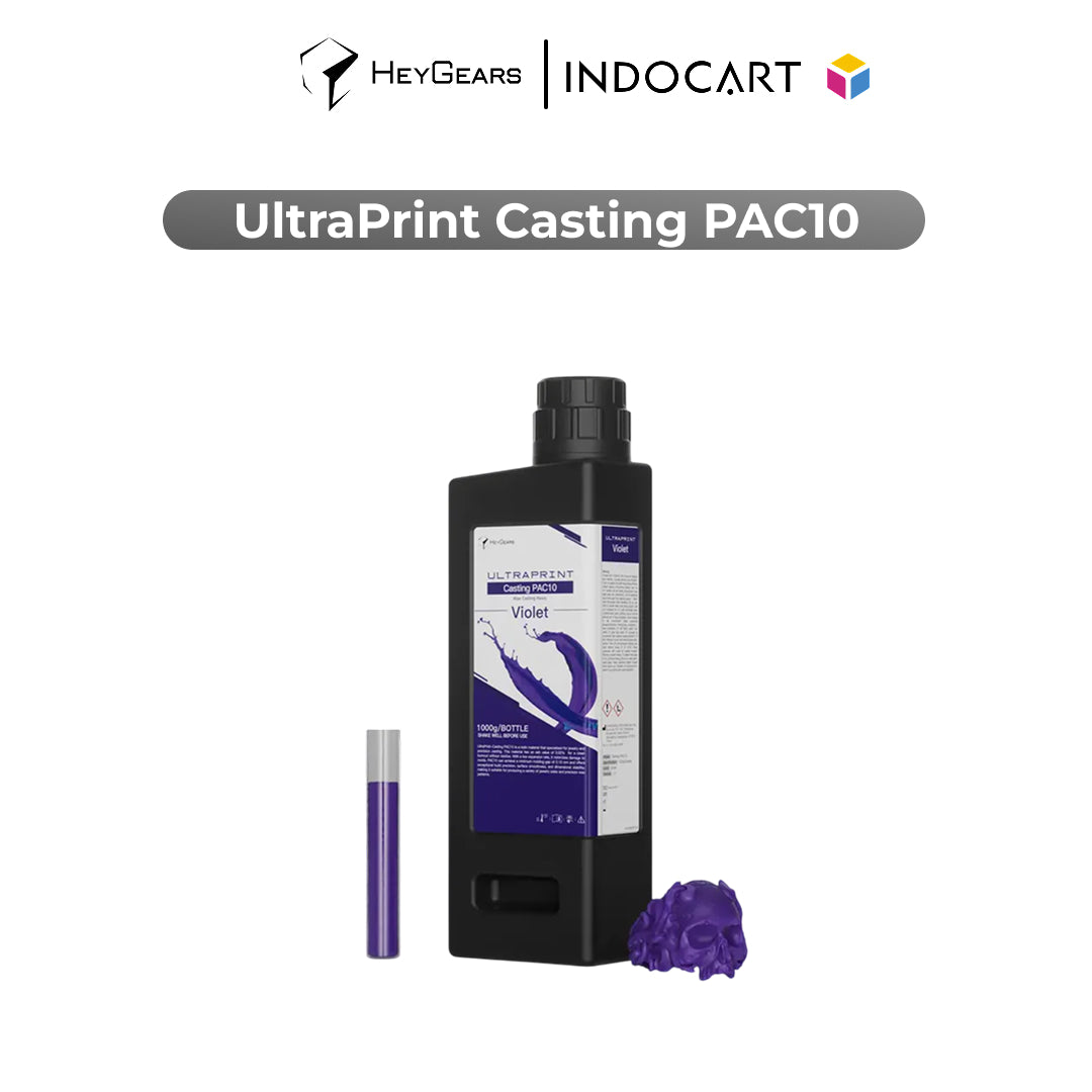 3D Printer RESIN HeyGears UltraPrint Casting PAC10 Wax Suitable for Casting Jewelry with Clean Combustion Result 1Kg-Violet
