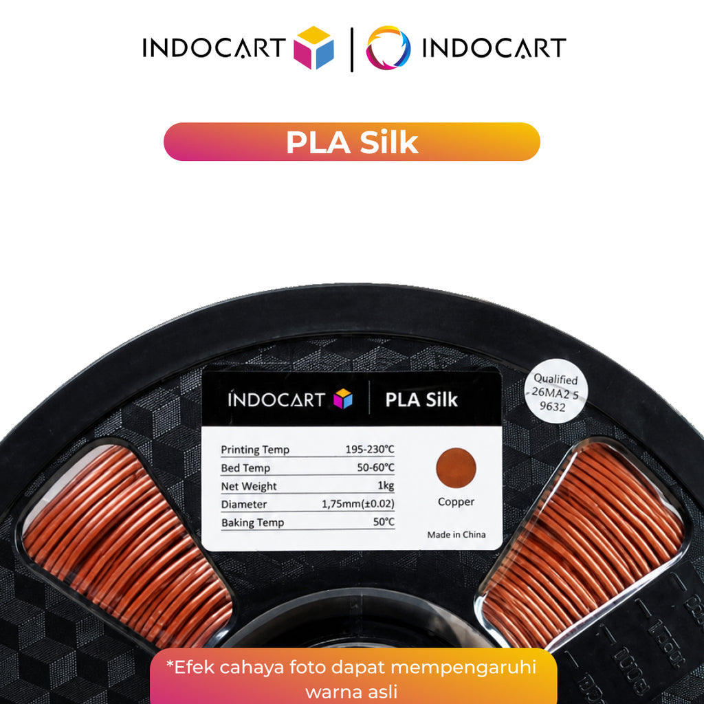 3D Printer Filament IndoCart PLA Silk Smooth and Glossy Finish Filament 1.75mm 1Kg
