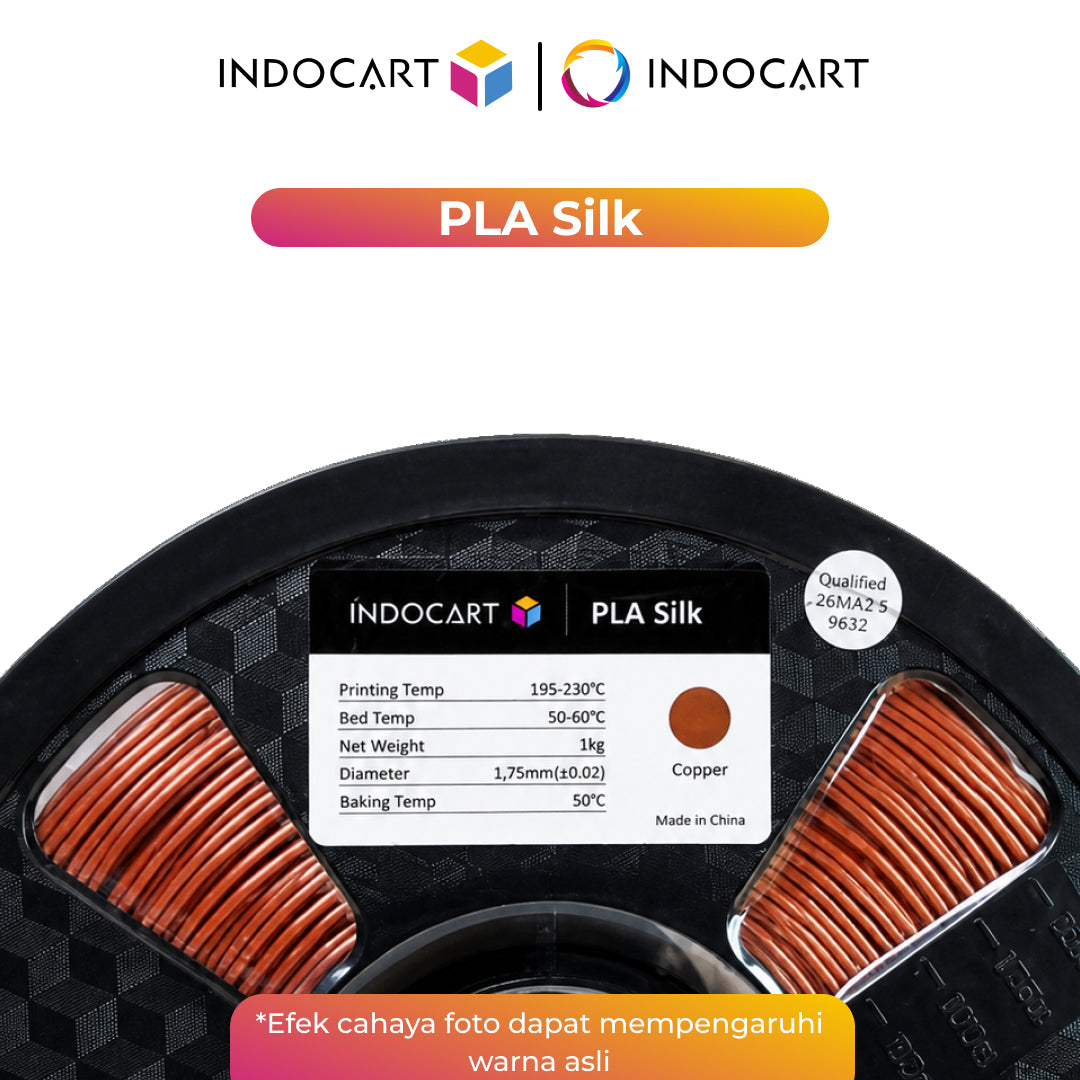 3D Printer Filament IndoCart PLA Silk Smooth and Glossy Finish Filament 1.75mm 1Kg