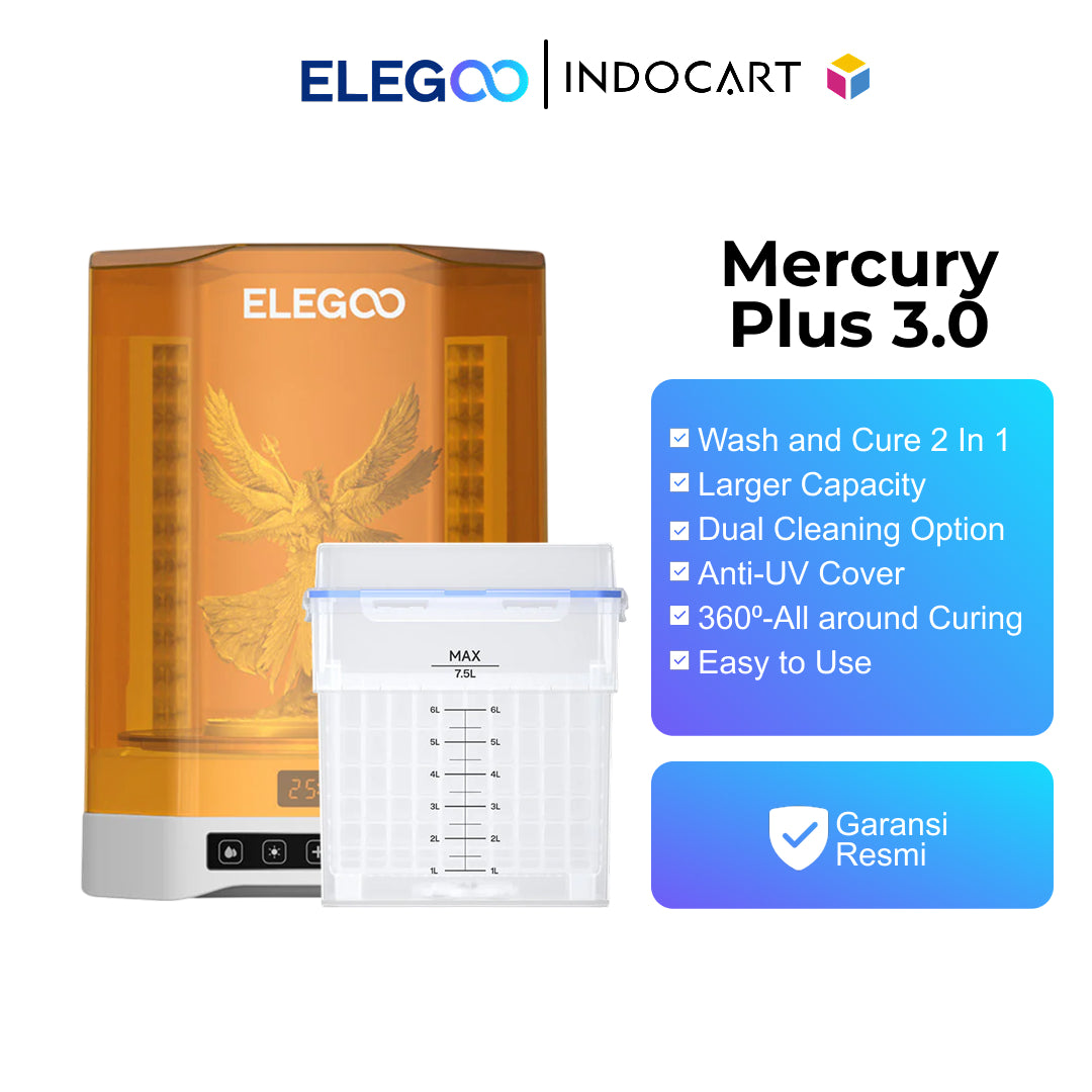 3D Printer Wash and Cure Elegoo Mercury PLUS 3.0 Powerful 360° All-Round Curing with 7.5L Wash Capacity