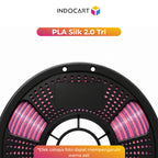 3D Printer Filament IndoCart PLA Silk 2.0 Tri Color Blend Silky Surface Finished 1.75mm 1kg
