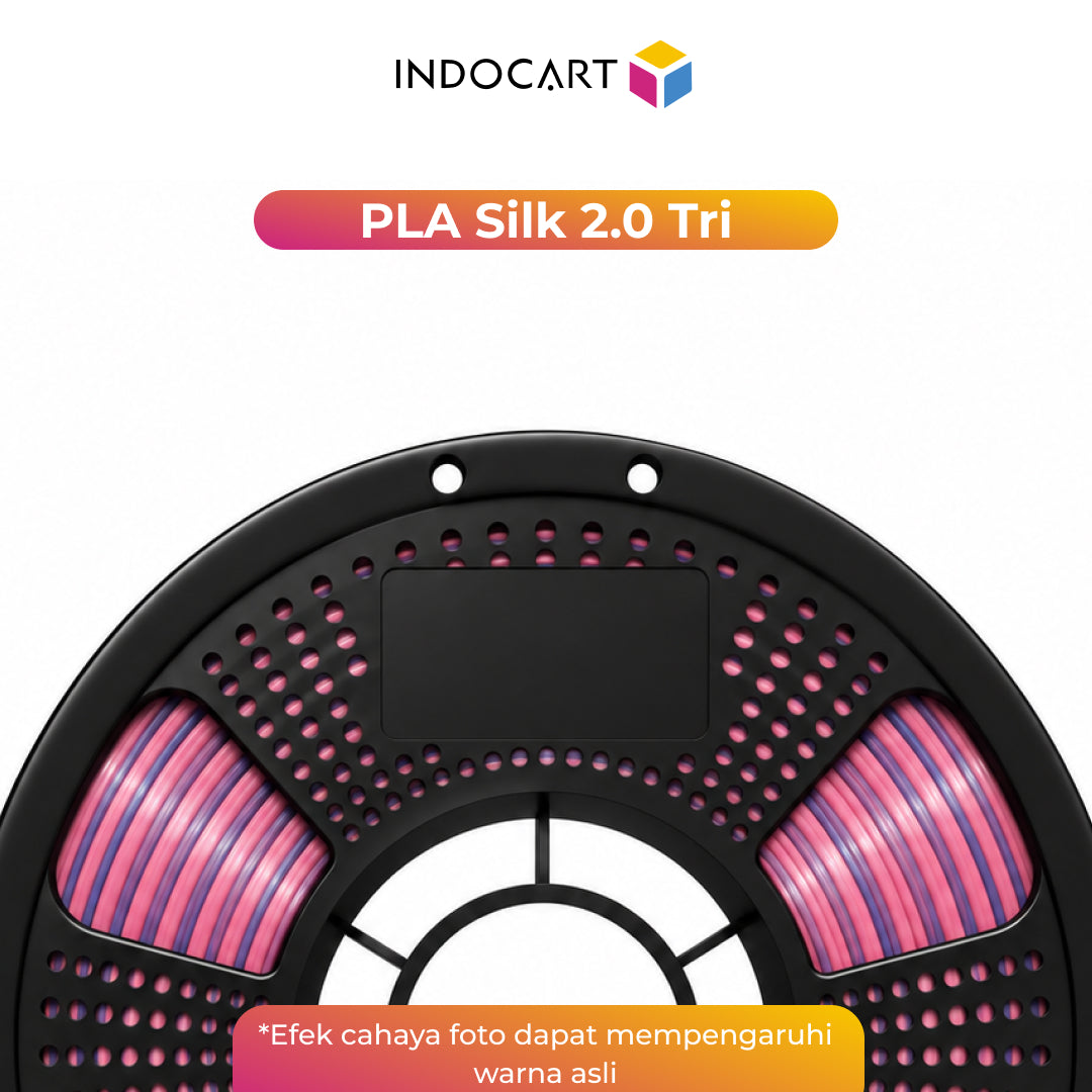 3D Printer Filament IndoCart PLA Silk 2.0 Tri Color Blend Silky Surface Finished 1.75mm 1kg