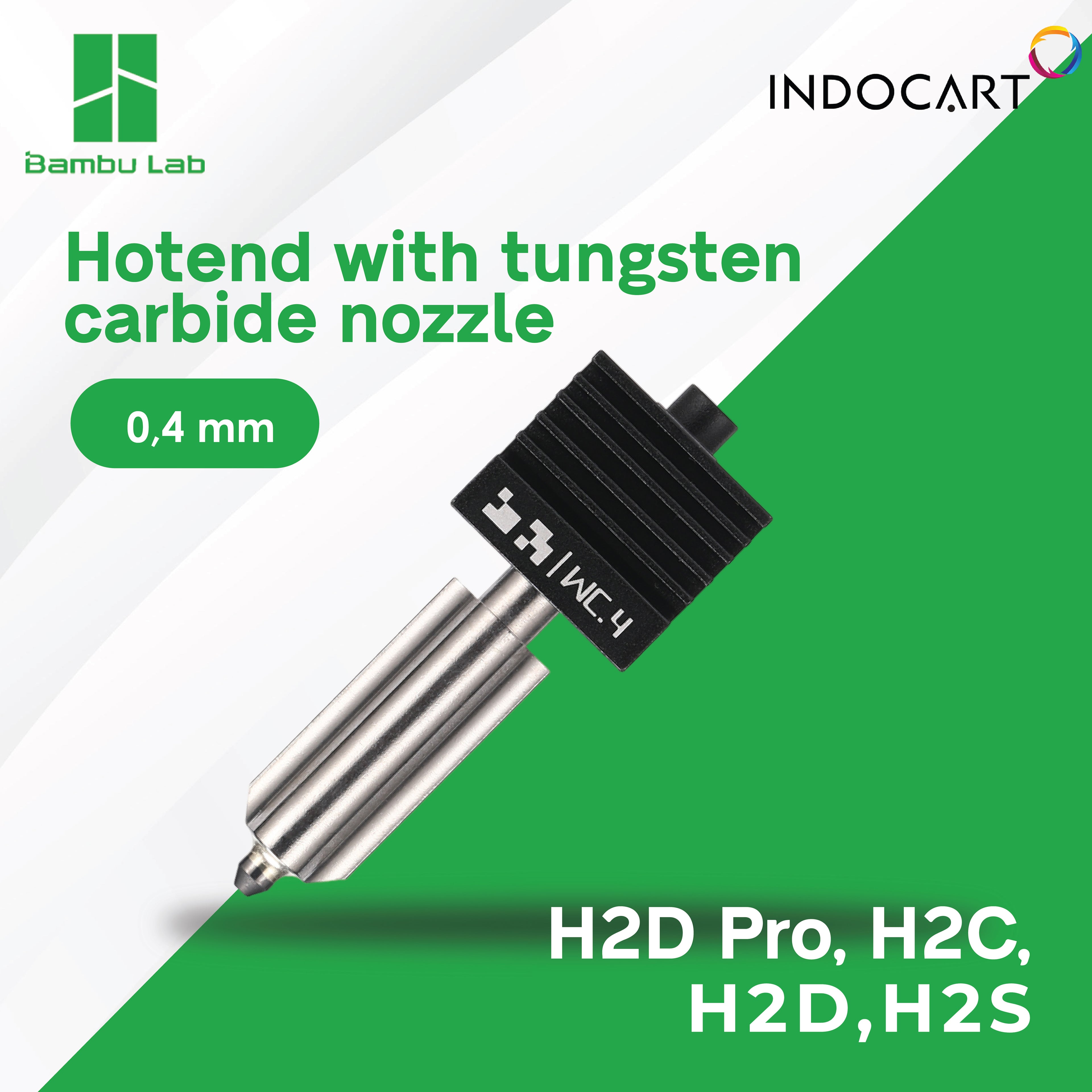 3D Printer Parts BambuLab Hotend with Tungsten Carbide Nozzle BambuLab H2D Pro