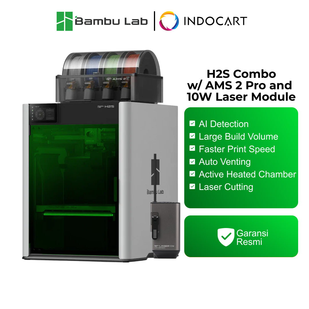 3D Printer BambuLab H2S Combo Large Volume Multi Color Printing with Laser Cutting Engraver Function