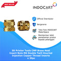 3D Printer Tools CMP Brass Heat Insert Nuts M6 Double Twill Knurled Injection-30Pcs