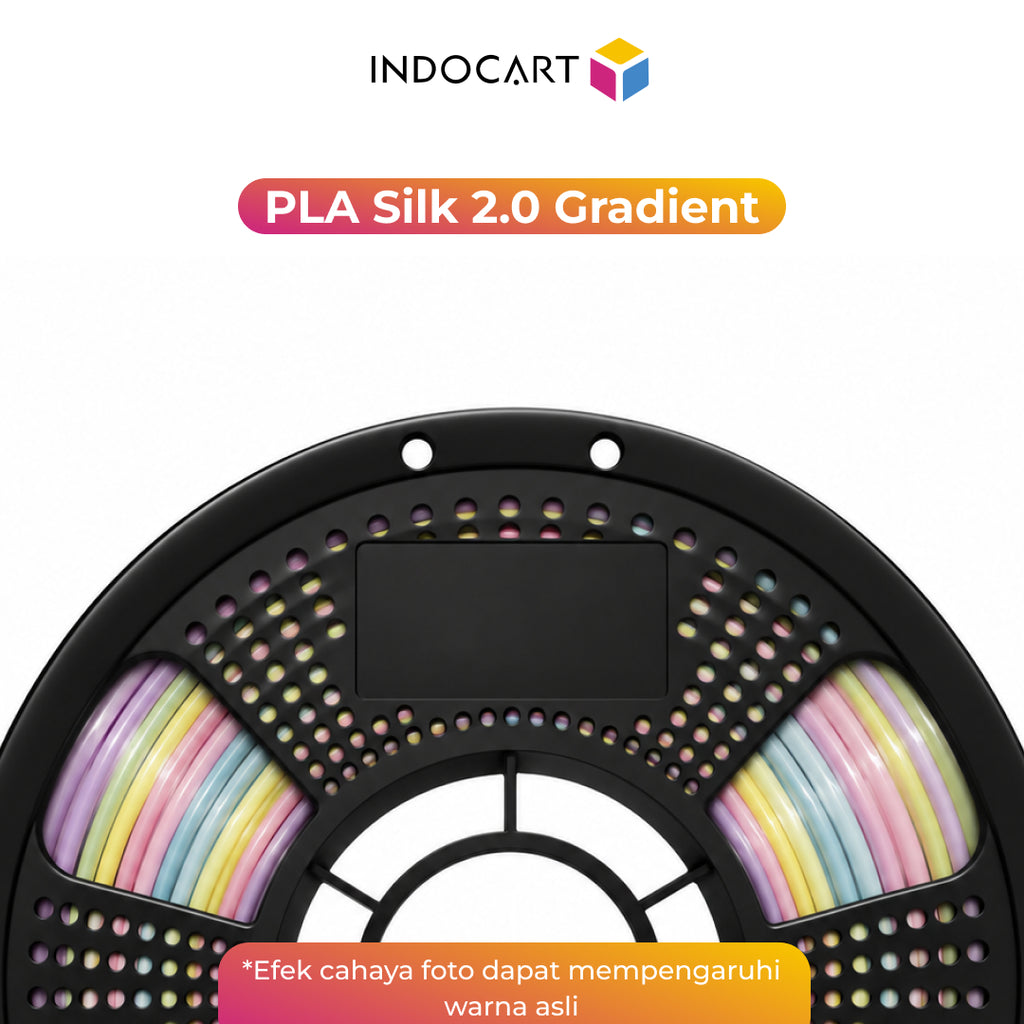 3D Printer Filament IndoCart PLA Silk 2.0 Gradient Rainbow Silky Color 1.75mm 1kg