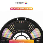 3D Printer Filament IndoCart PLA Silk 2.0 Gradient Rainbow Silky Color 1.75mm 1kg