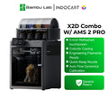 3D Printer BambuLab X2D Dual Nozzle Multi Material Filament with AMS 2 Pro ( 100% NEW. NEVER SELL REFURBISHED UNIT )