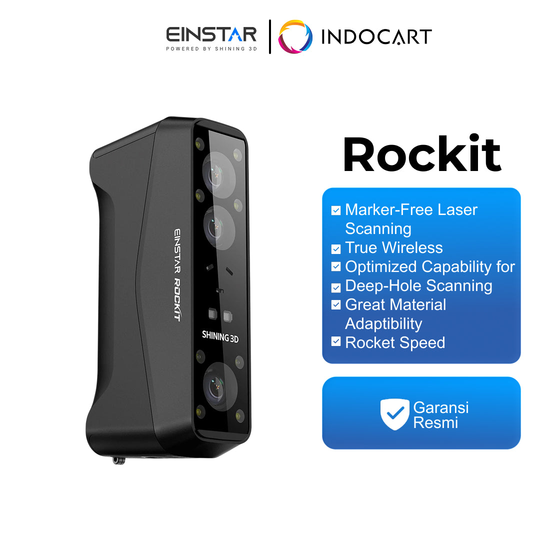 3D Scanner Einstar Rockit Wireless Free High Precision with Dual Light Source Blue Laser + IR VCSEL