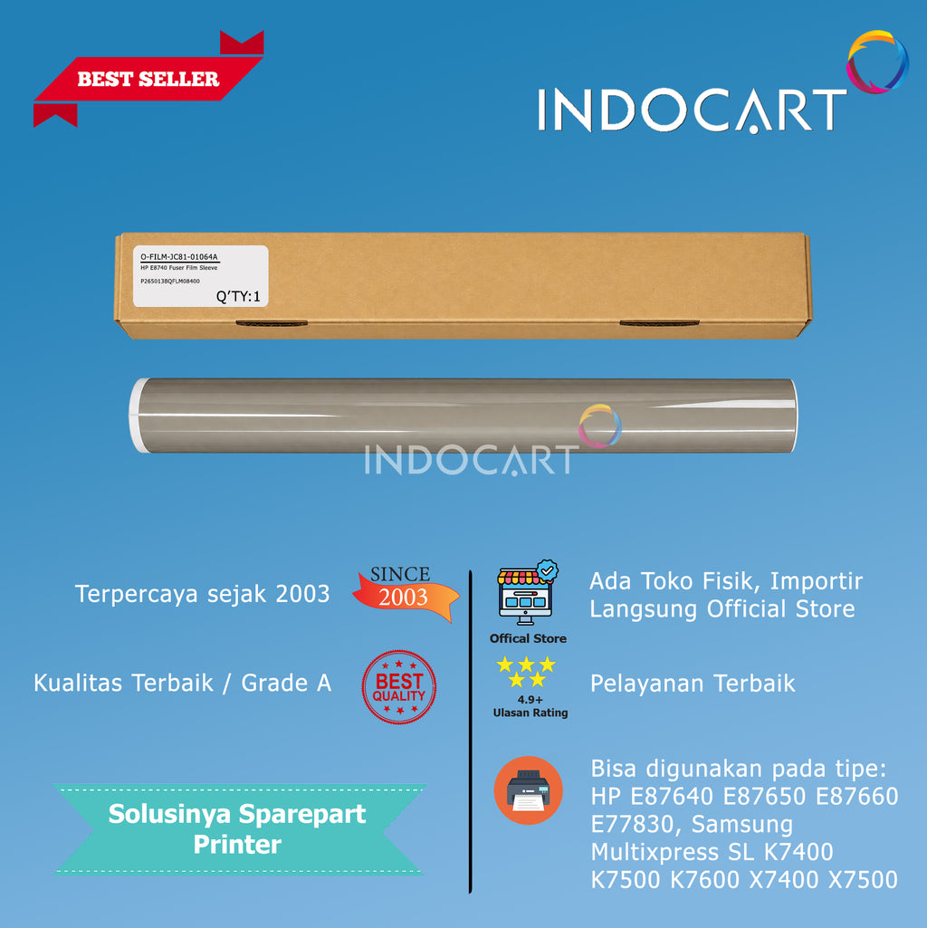 Fuser Film Sleeve-HP Color LaserJet MFP E87640 E87650 E87660