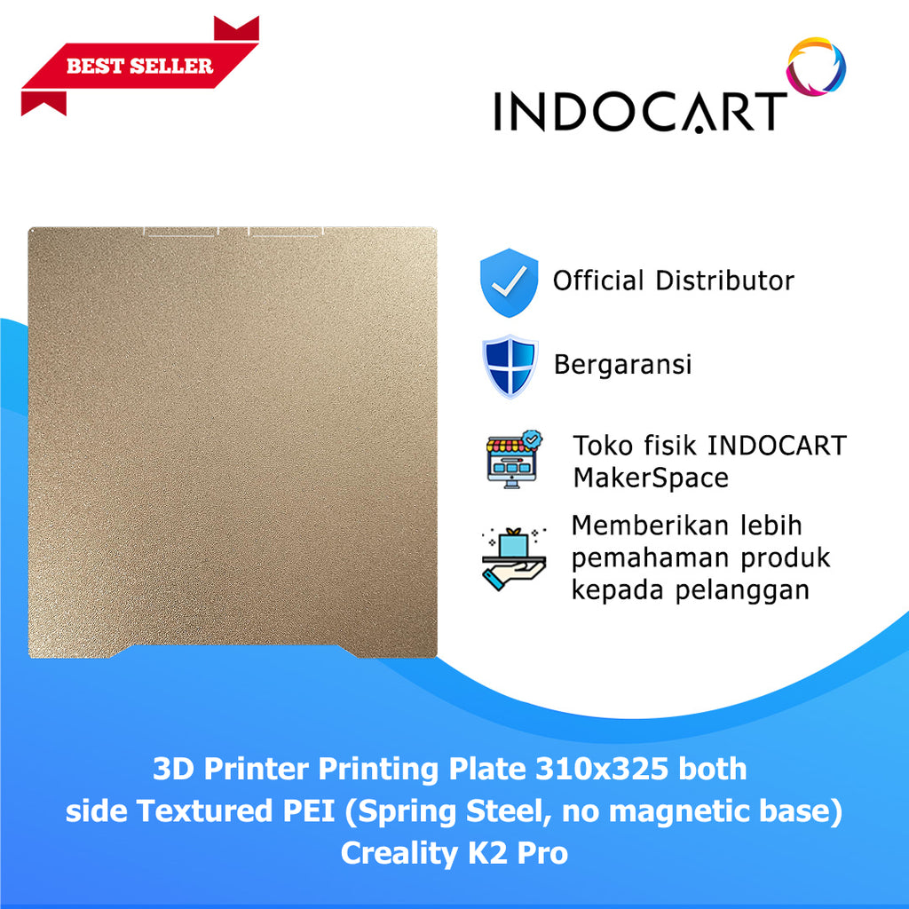 3D Printer Printing Plate Both Side Textured PEI Spring Steel No Magnetic Base Creality K2 Pro