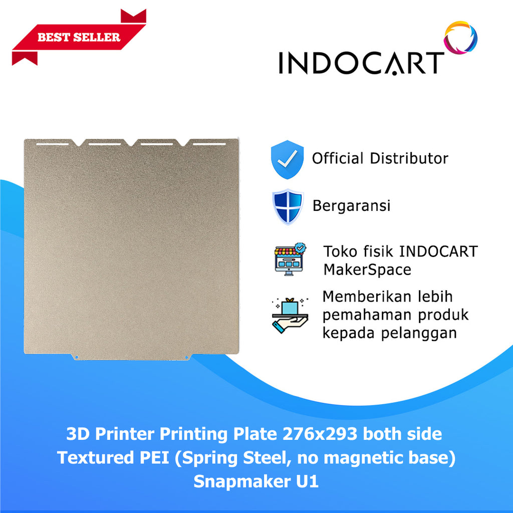 3D Printer Printing Plate Both Side Textured PEI Spring Steel No Magnetic Base Snapmaker U1