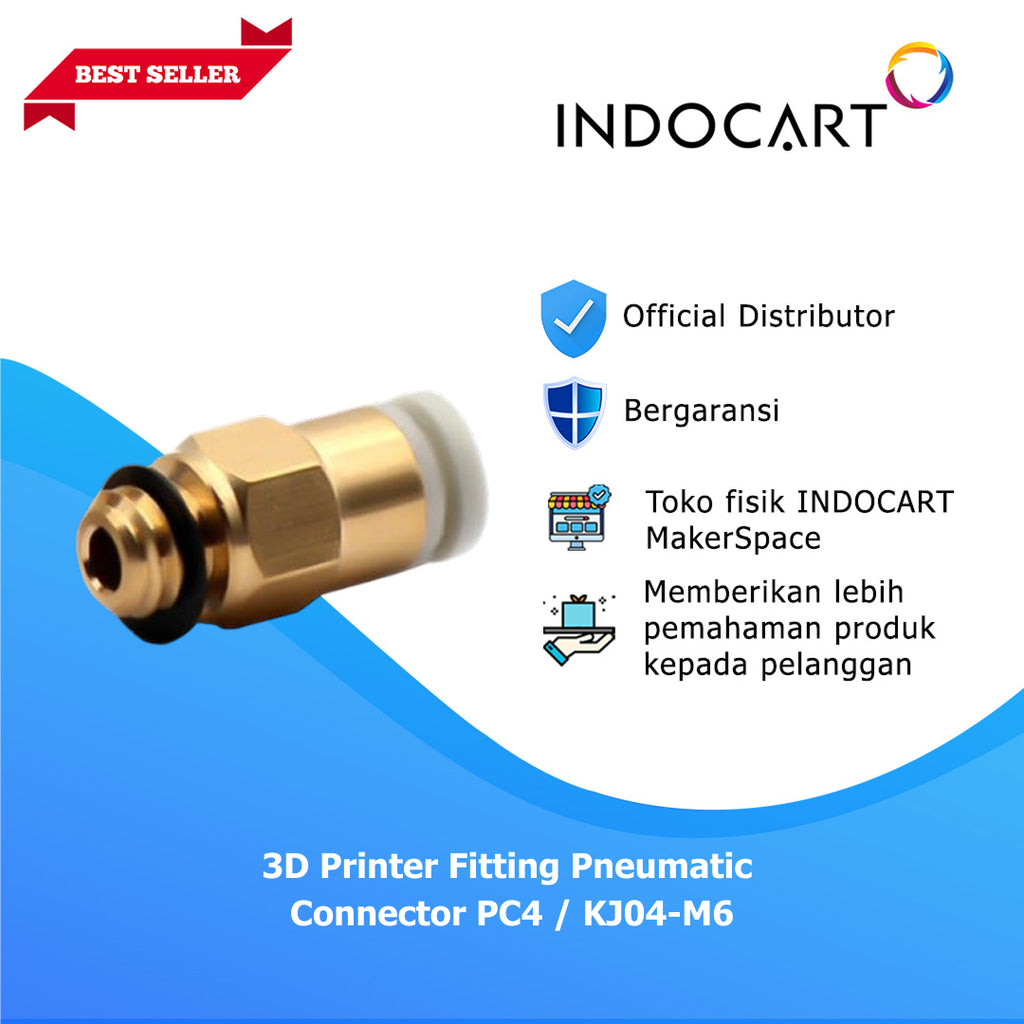 3D Printer Parts Fitting Pneumatic Connector PC4/KJ04 M6
