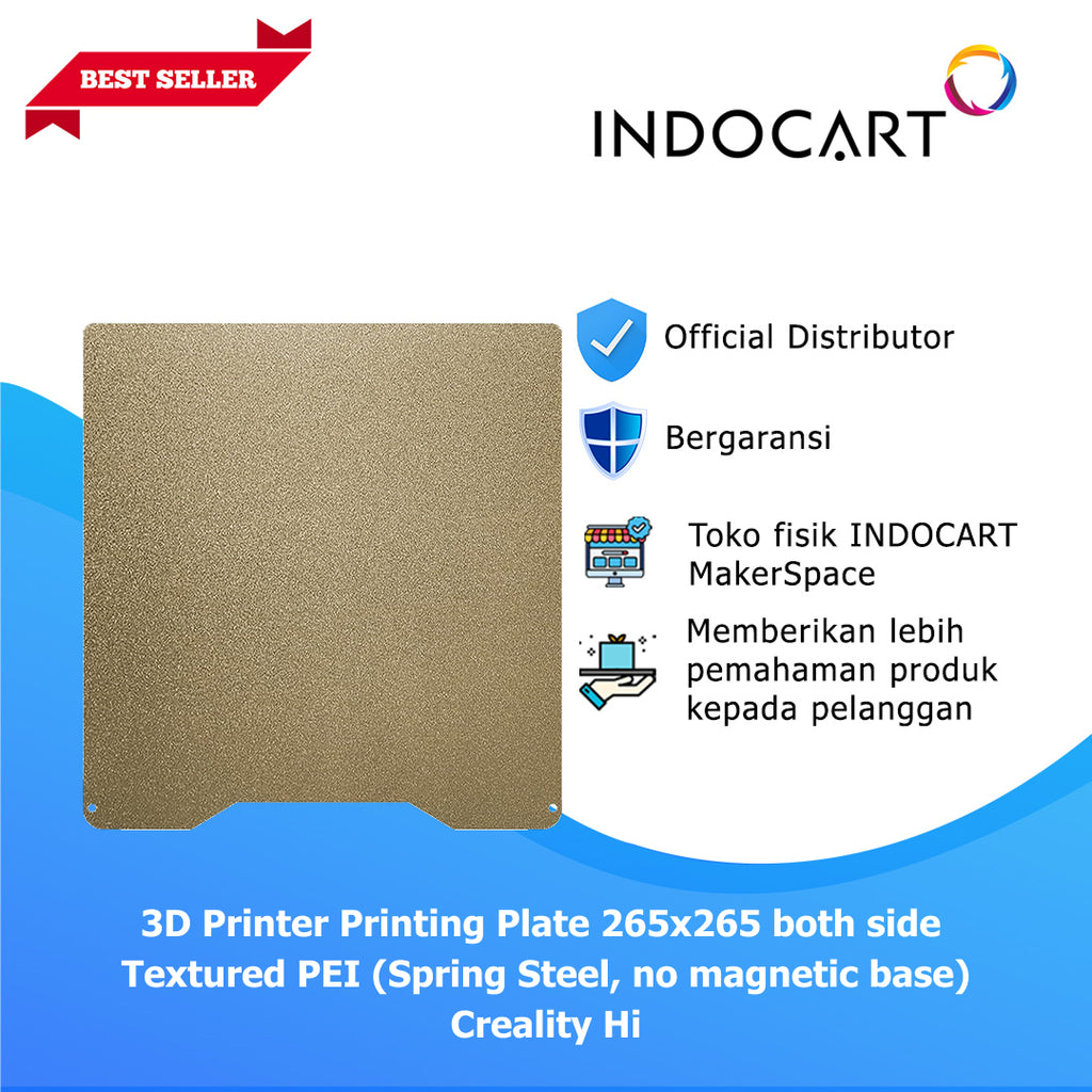 3D Printer Printing Plate Both Side Textured PEI Spring Steel No Magnetic Base Creality Hi