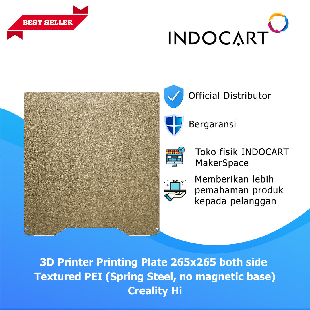 3D Printer Printing Plate Both Side Textured PEI Spring Steel No Magnetic Base Creality Hi