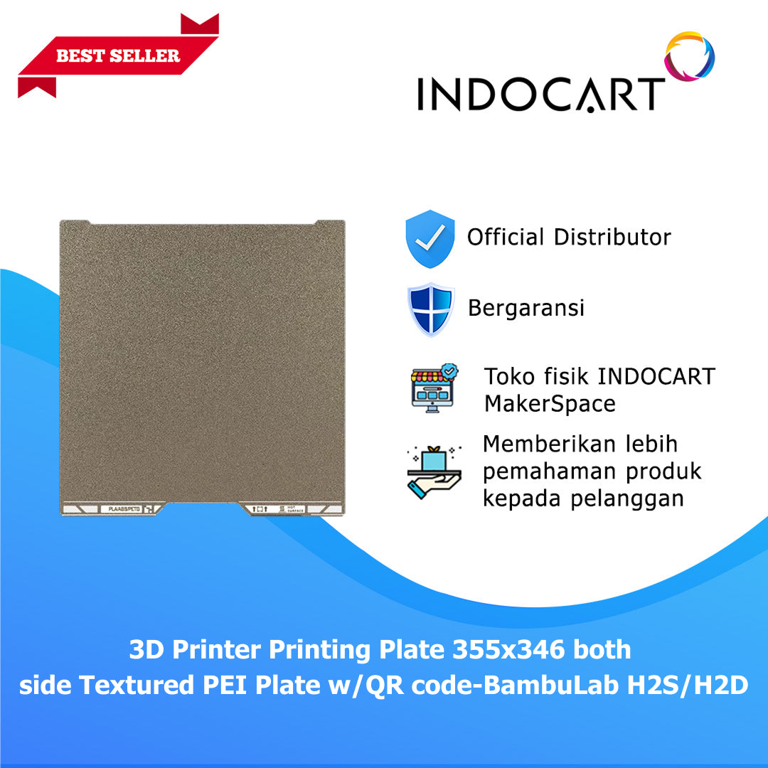 3D Printer Printing Plate Both Side Textured PEI Plate with QR code BambuLab H2S/H2D