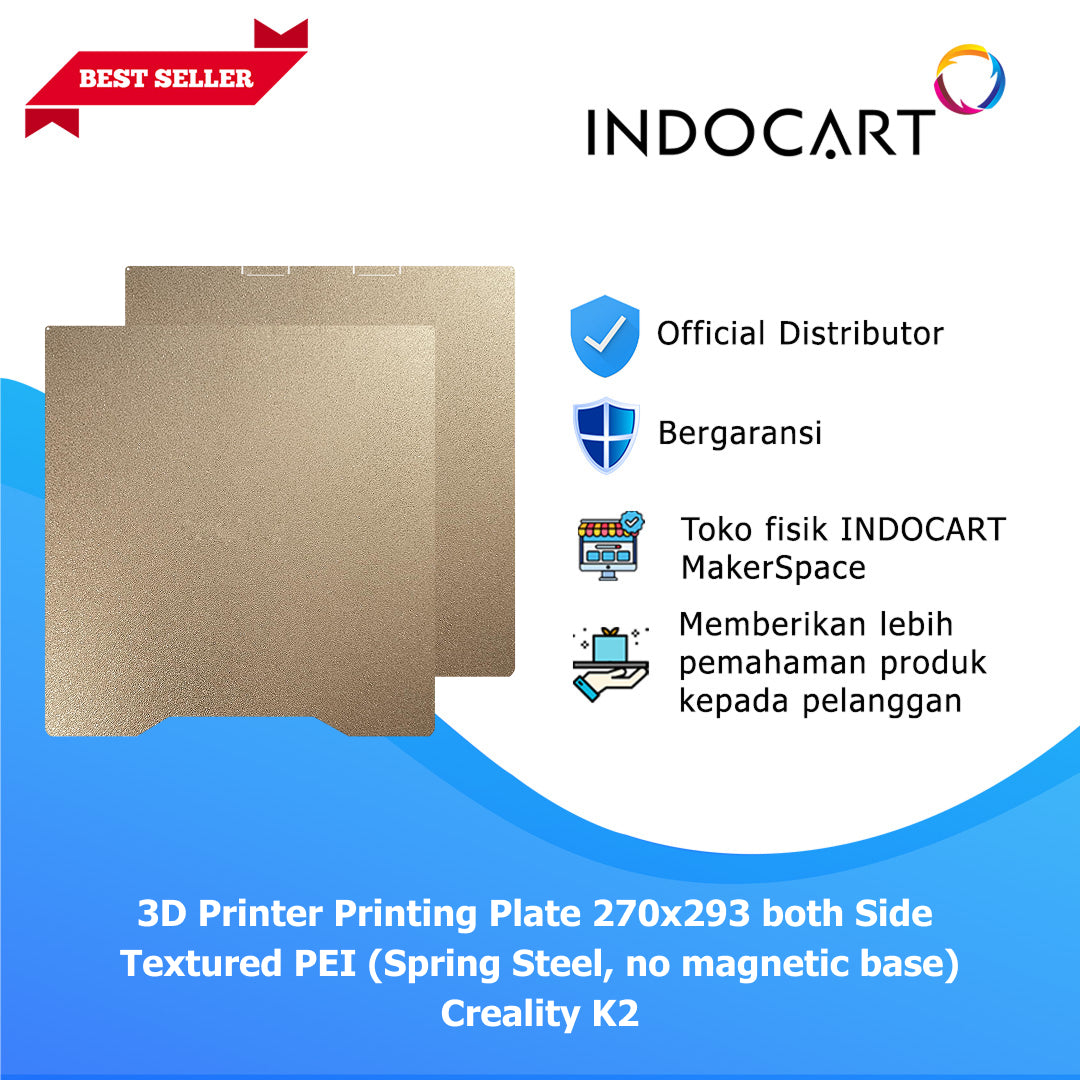 3D Printer Printing Plate Both Side Textured PEI Spring Steel No Magnetic Base Creality K2
