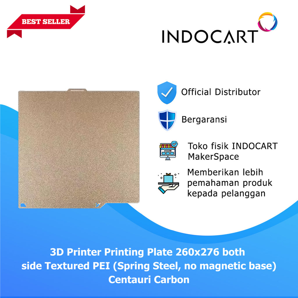 3D Printer Printing Plate Both Side Textured PEI Spring Steel No Magnetic Base Elegoo Centauri Carbon