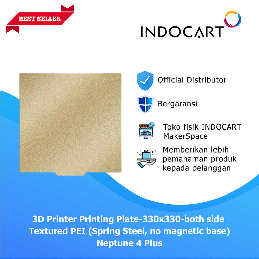 3D Printer Printing Plate Both Side Textured PEI Spring Steel No Magnetic Base Neptune 4 Plus