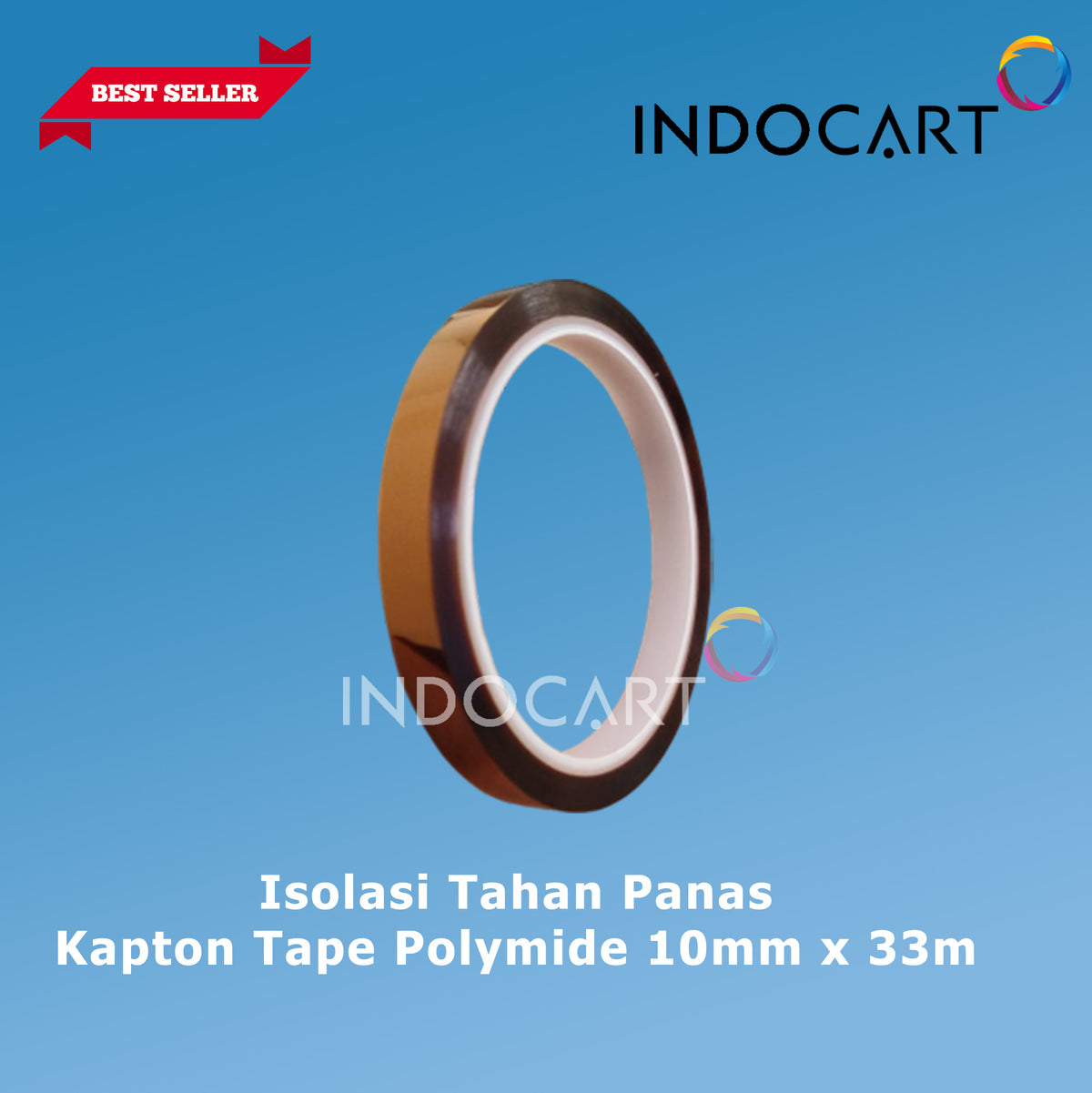 Isolasi Tahan Panas Heatproof Resistance Tape Kapton-Polymide 5mm 10mm 20mm 25mm 30mm