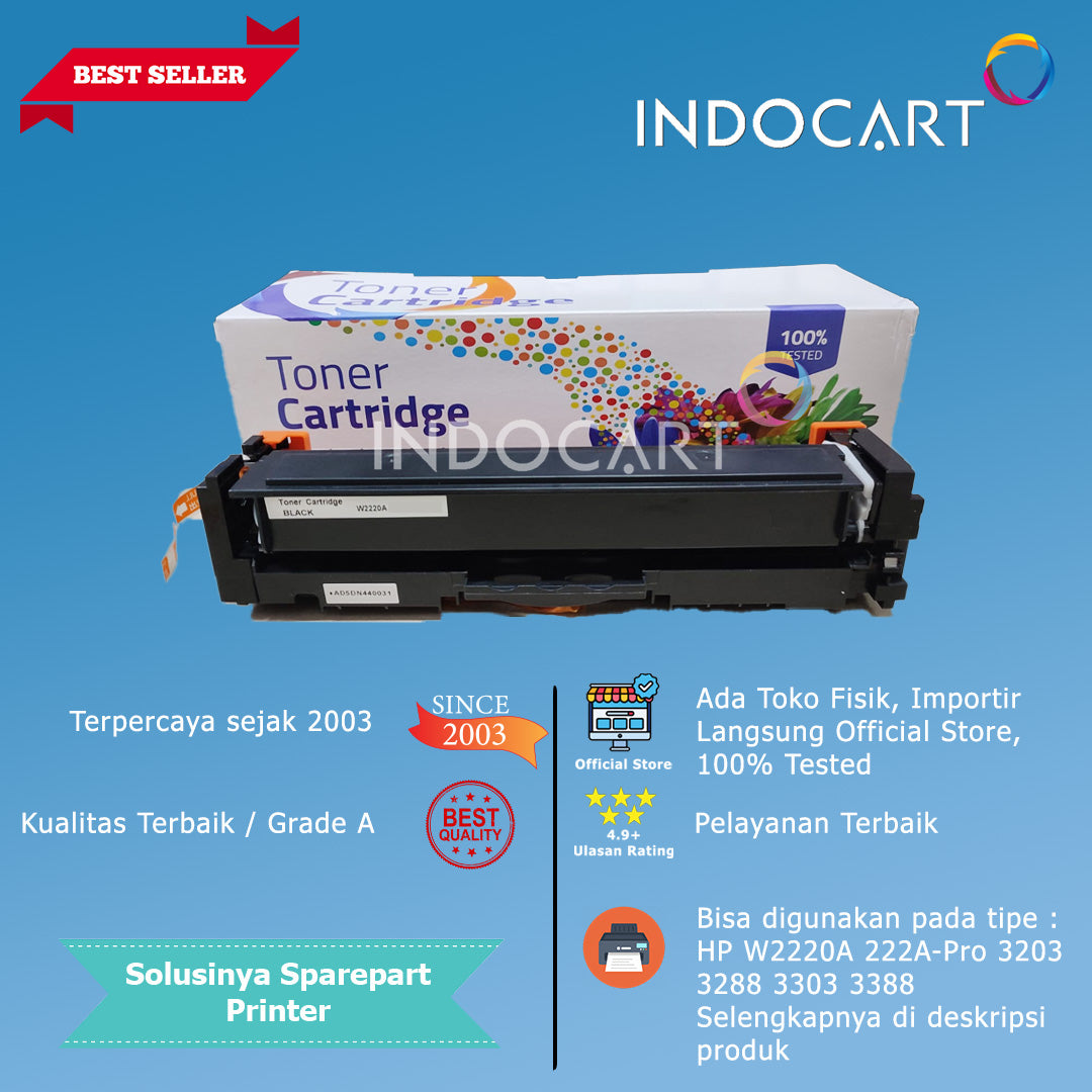Toner Cartridge Compatible W2220A W2221A W2222A W2223A 222A-HP CLJ Pro 3203 3288 3303 3388