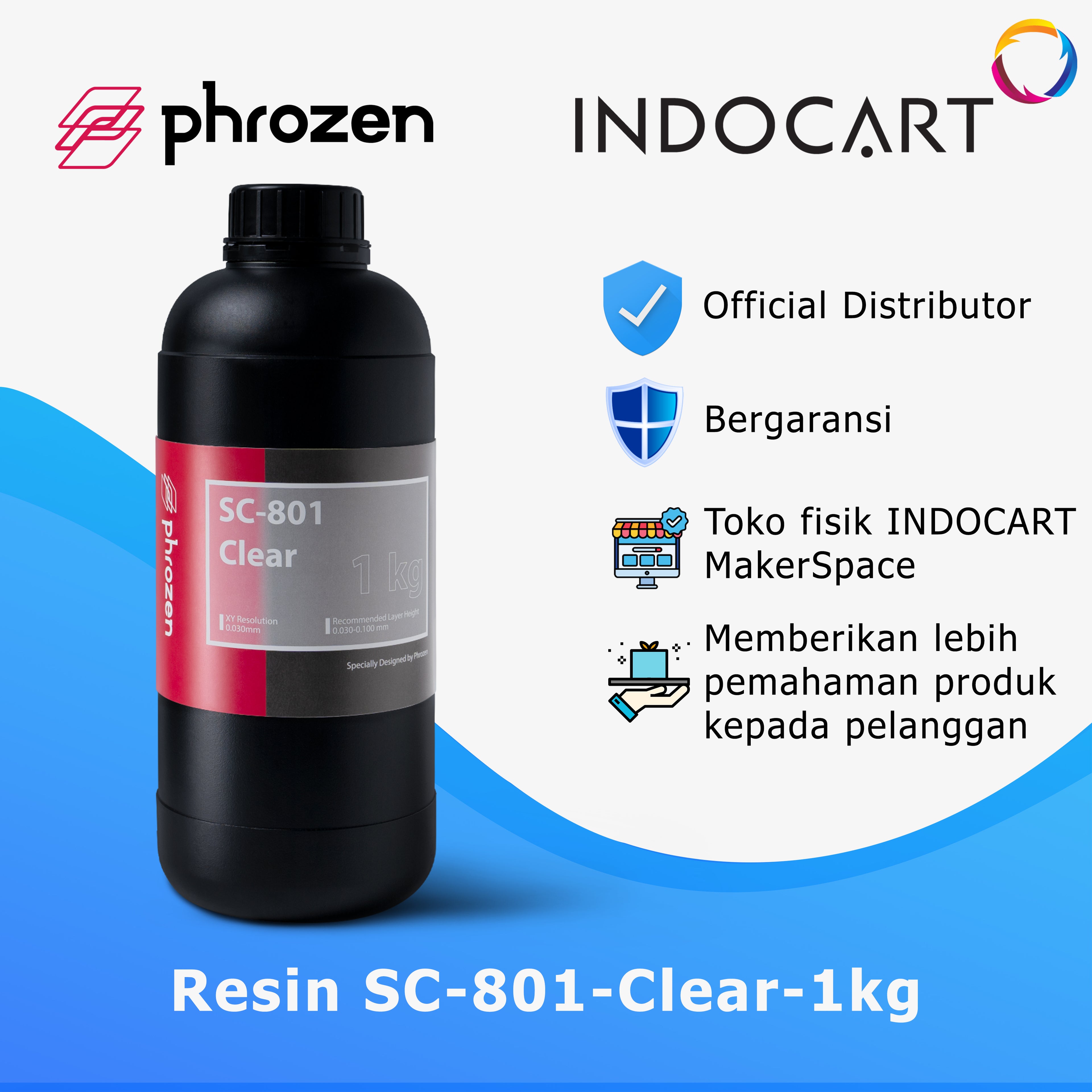 3D Printer Resin Phrozen SC-801 High Precision Transparent Clear 1kg