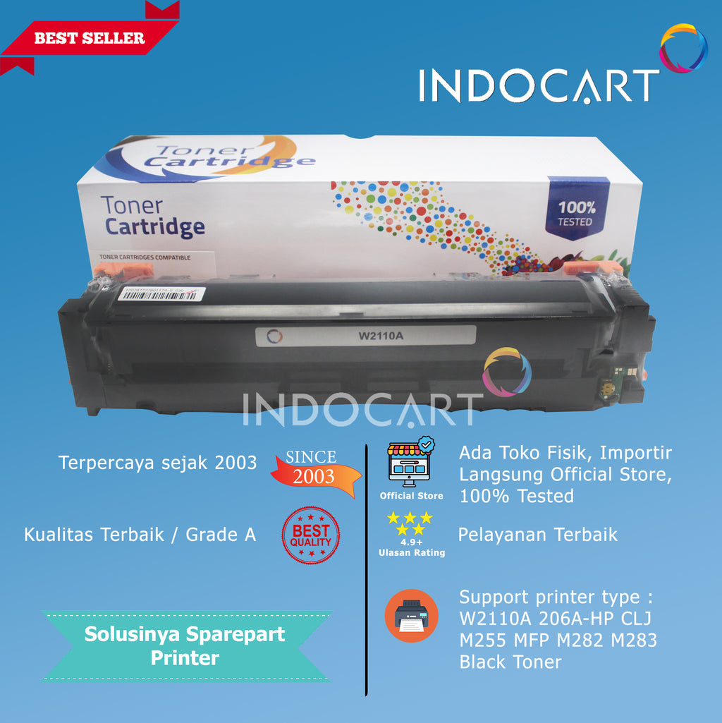 Toner Cartridge Compatible W2110A W2111A W2112A W2113A 206A-HP CLJ M255 MFP M282 M283