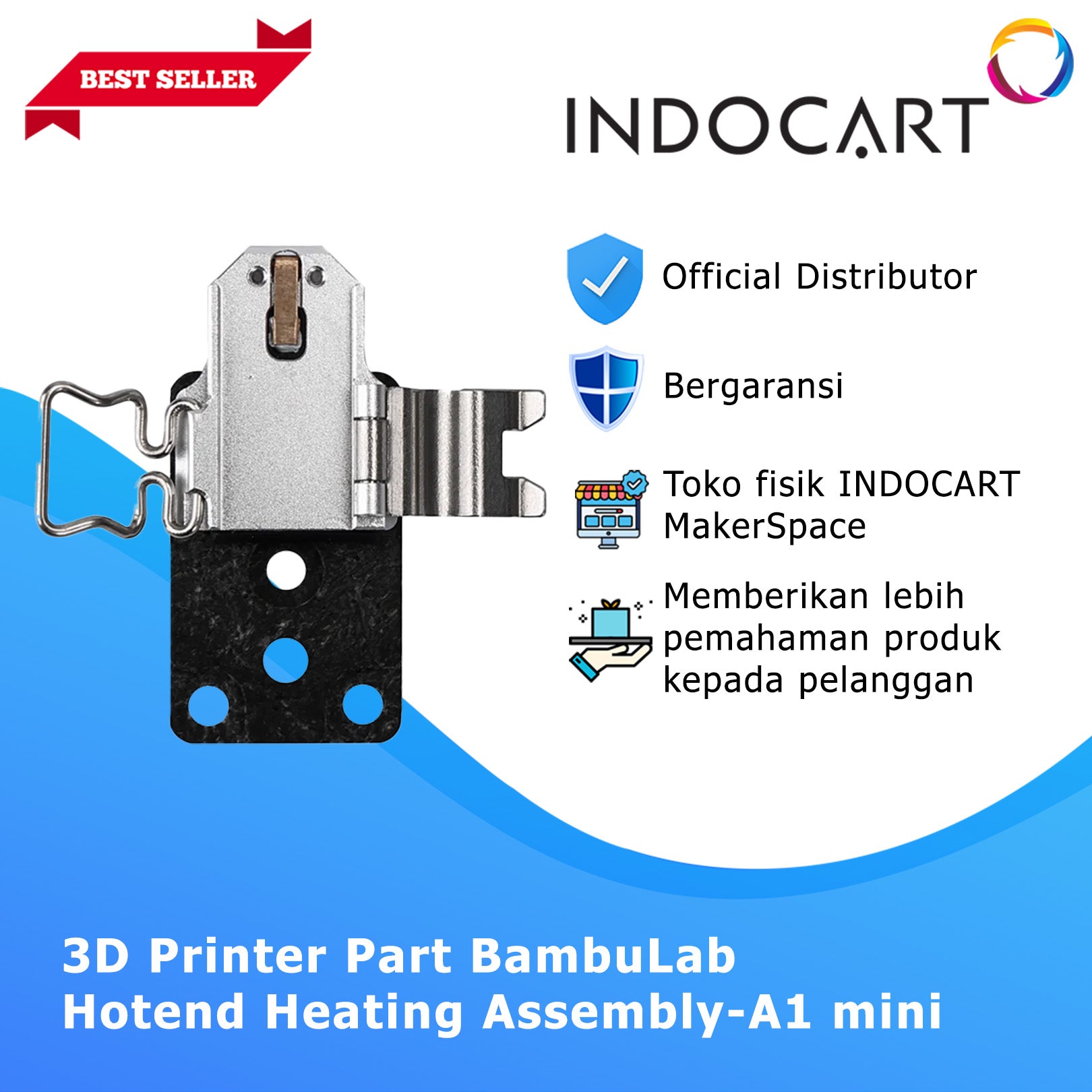 3D Printer Parts BambuLab Hotend Heating Assembly A1 Series