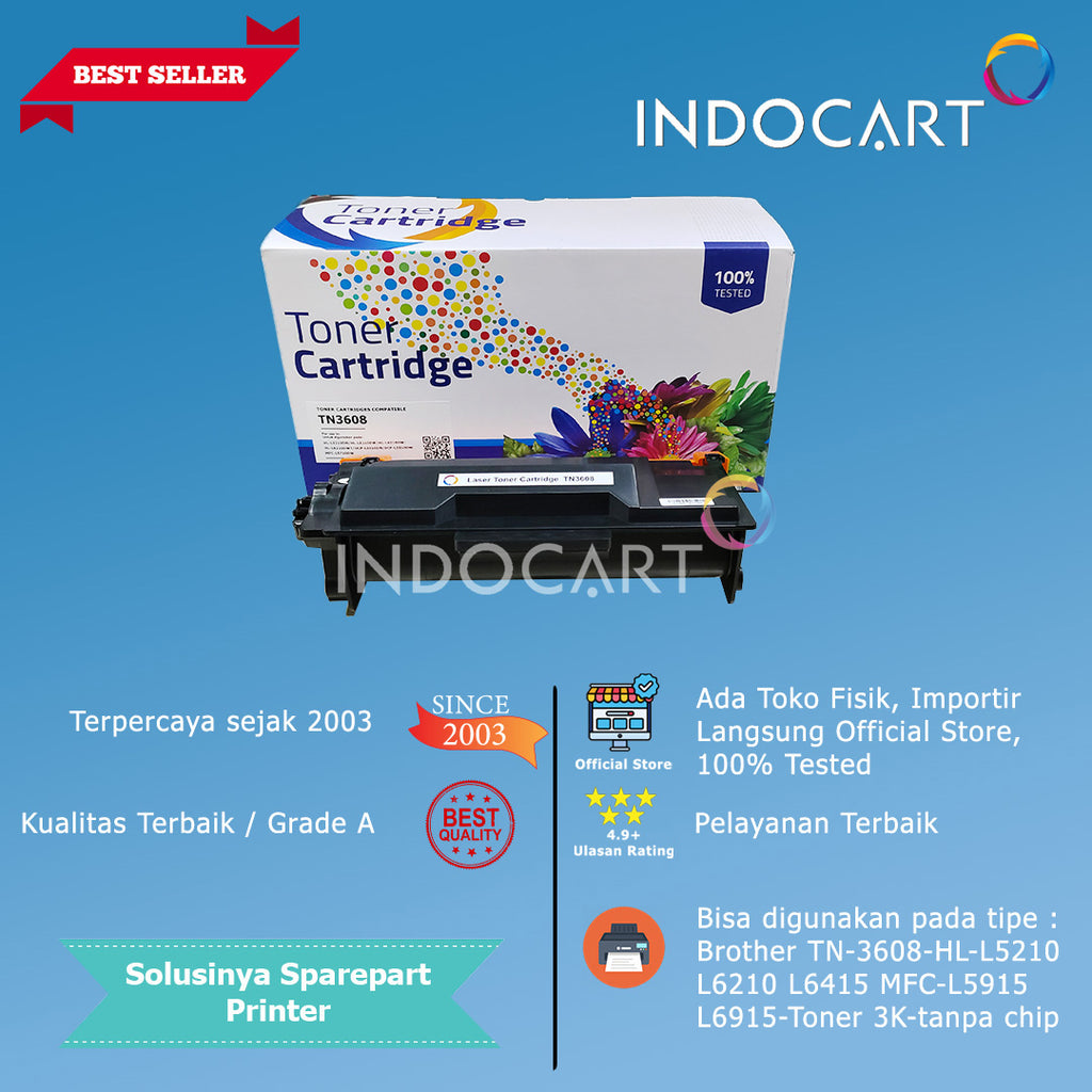 Toner Cartridge Compatible TN-3608 Untuk HL-L5210 L6210 L6415 MFC-L5915 L6915-3K