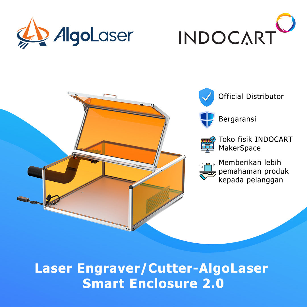 Laser Engraver/Cutter Parts AlgoLaser Smart Enclosure 2.0 with Laser Light Filtering for Eye Protection