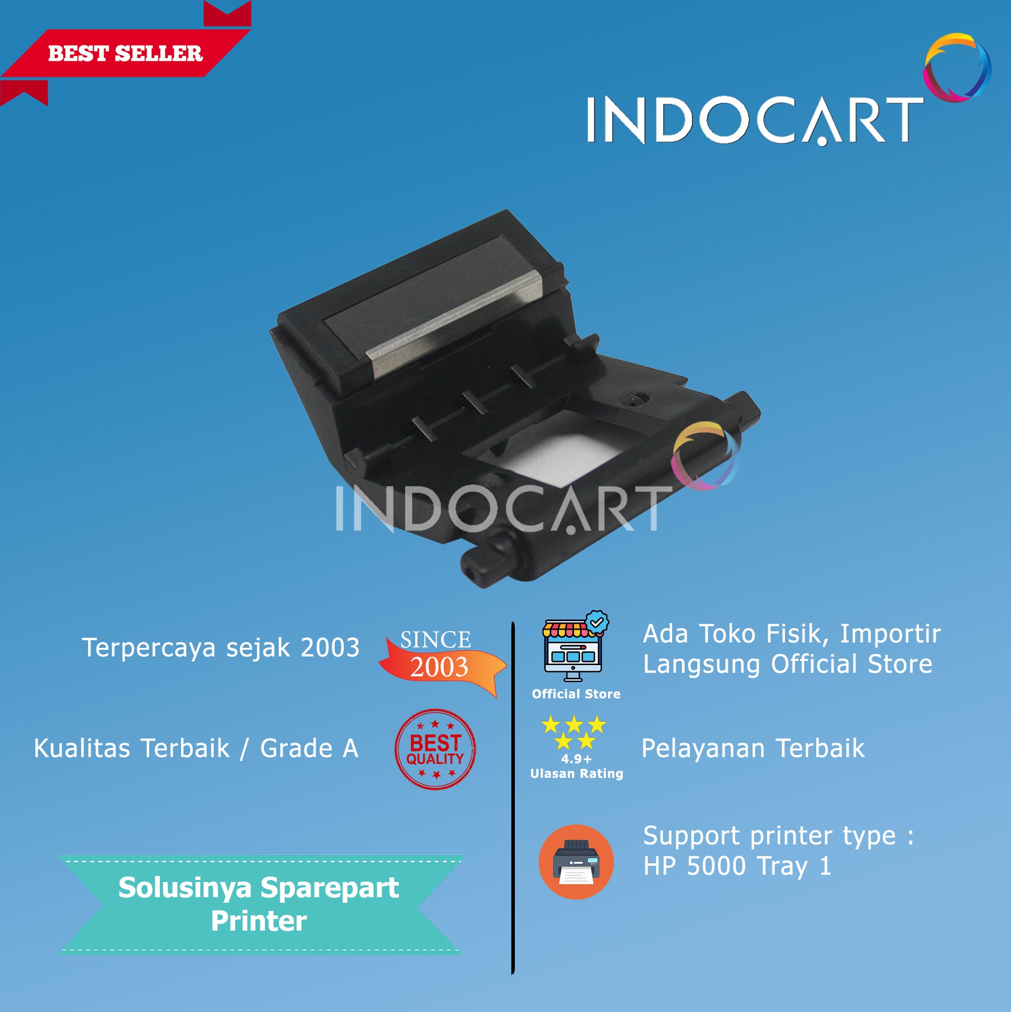 Separation Pad-HP 5000 Tray 1 RF5-3439