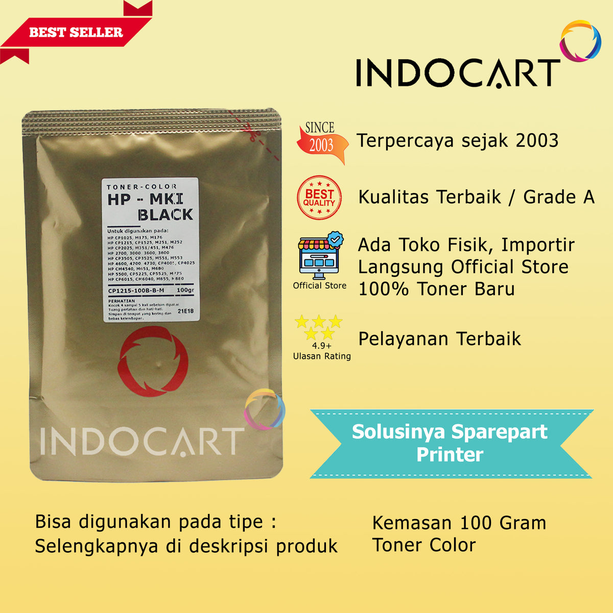 Serbuk Toner Warna Mitsubishi-131A 655A 658A 659A-HP M251 M276 M652 M653 M751 M776 (35gr-170gr)