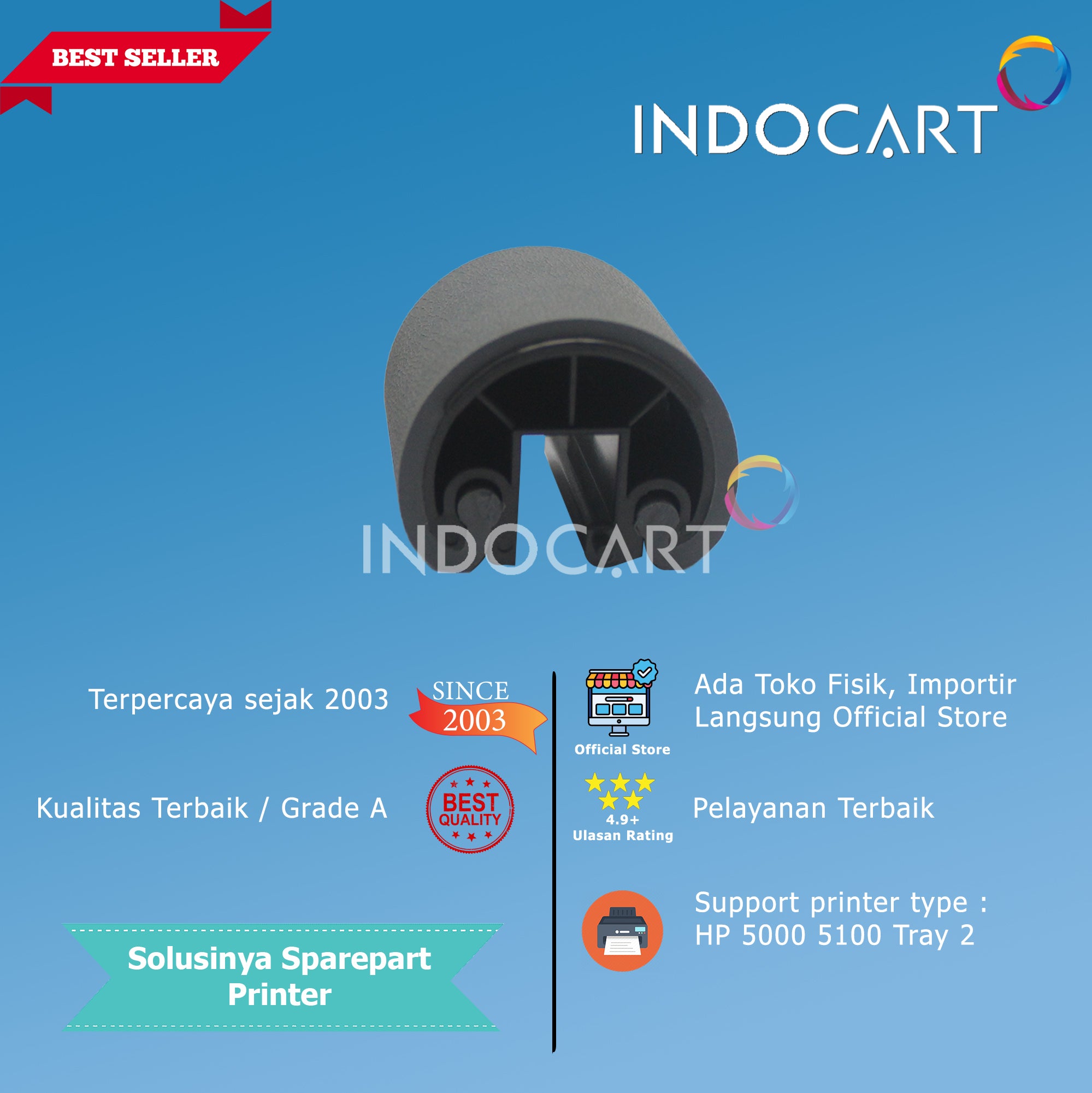 Pickup Roller-HP 5000 5100 Tray 2 RB2-1821
