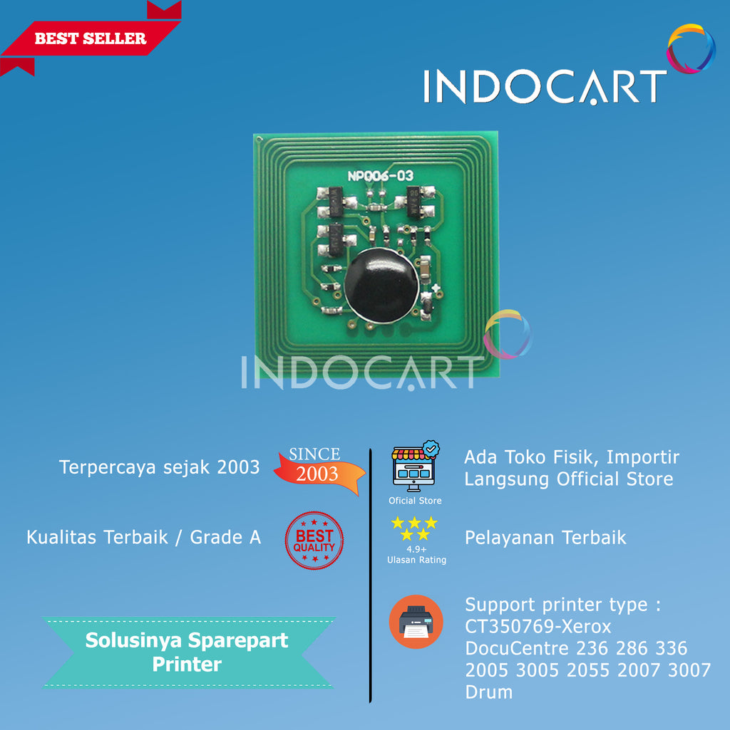 Chip CT350769-Xerox DocuCentre 236 286 336 2005 3005 2055 2007 3007-65K-Drum