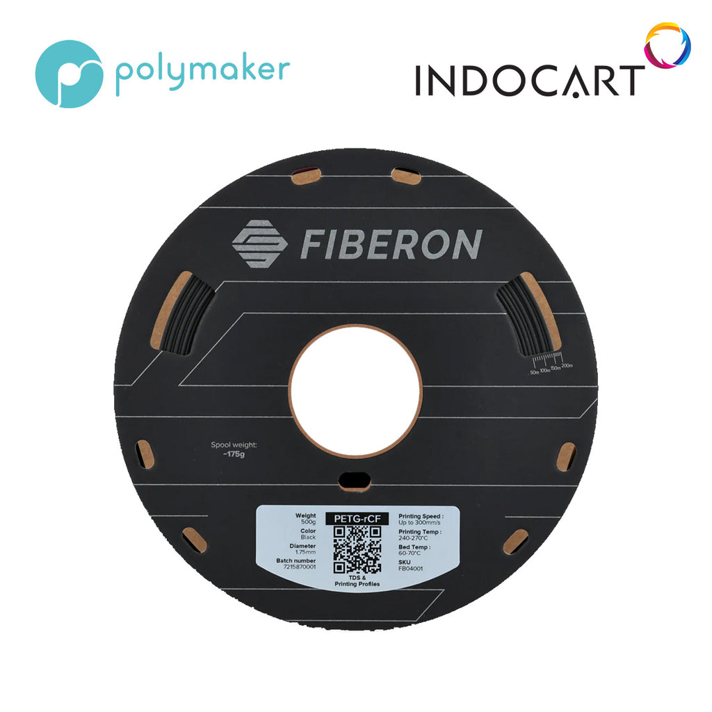 3D Printer Filament PolyMaker Fiberon PETG-rCF08 Carbon Fiber Reinforced PETG Filament 1.75mm 500gr