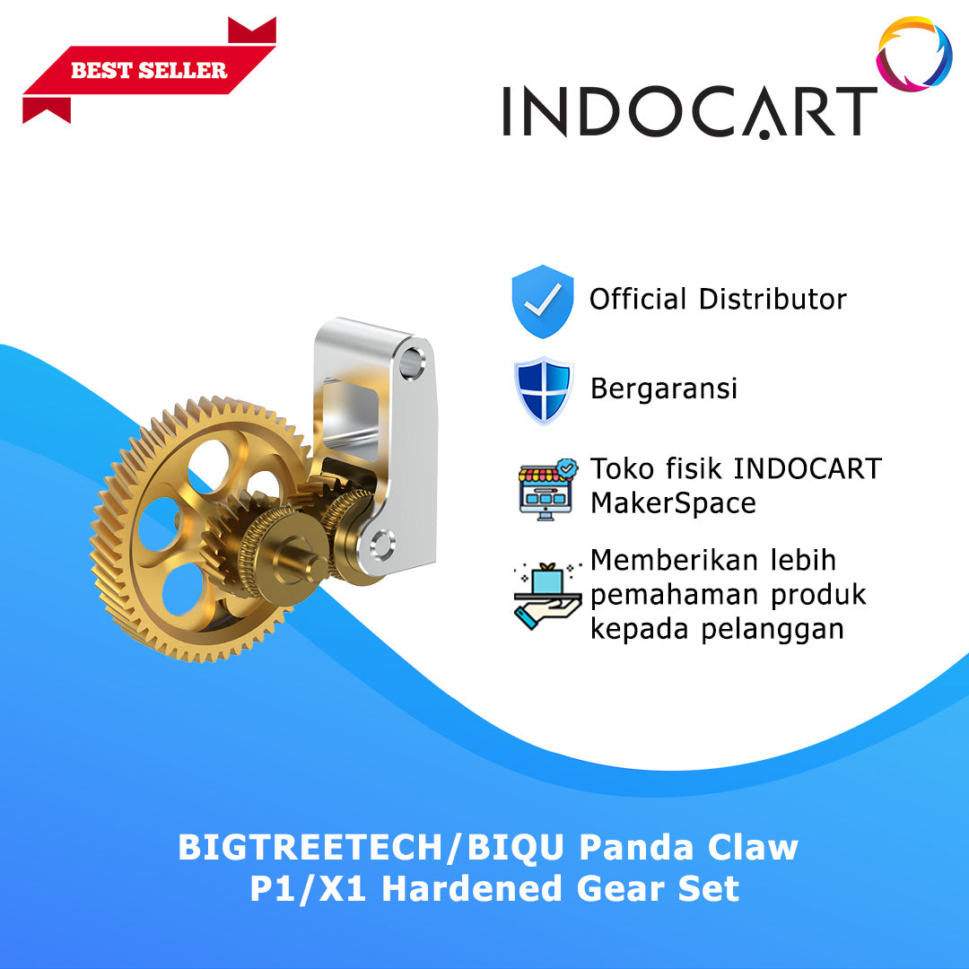 3D Printer Parts BigTreeTech/BIQU Panda Claw Hardened Gear Set Golden Nano-Coated BambuLab P1/X1 Series